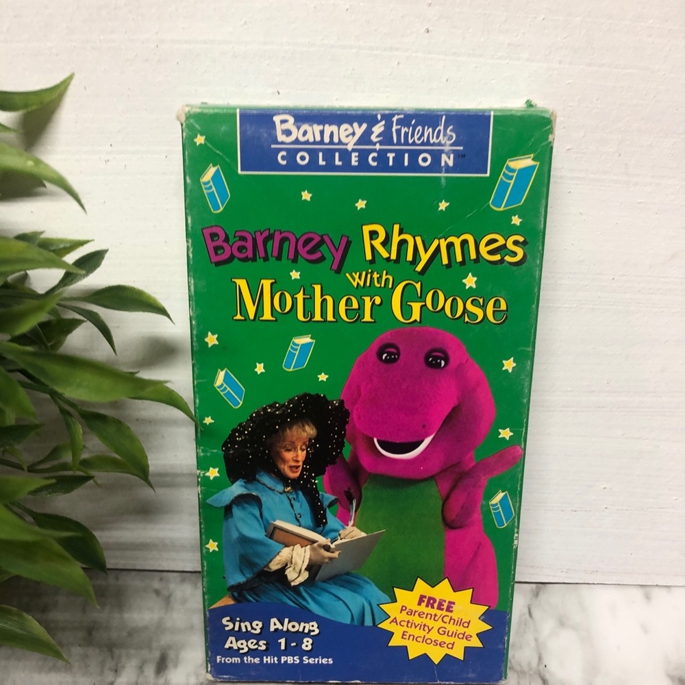 Barney Rhymes with Mother Goose 1992 VHS Home Movie Tape